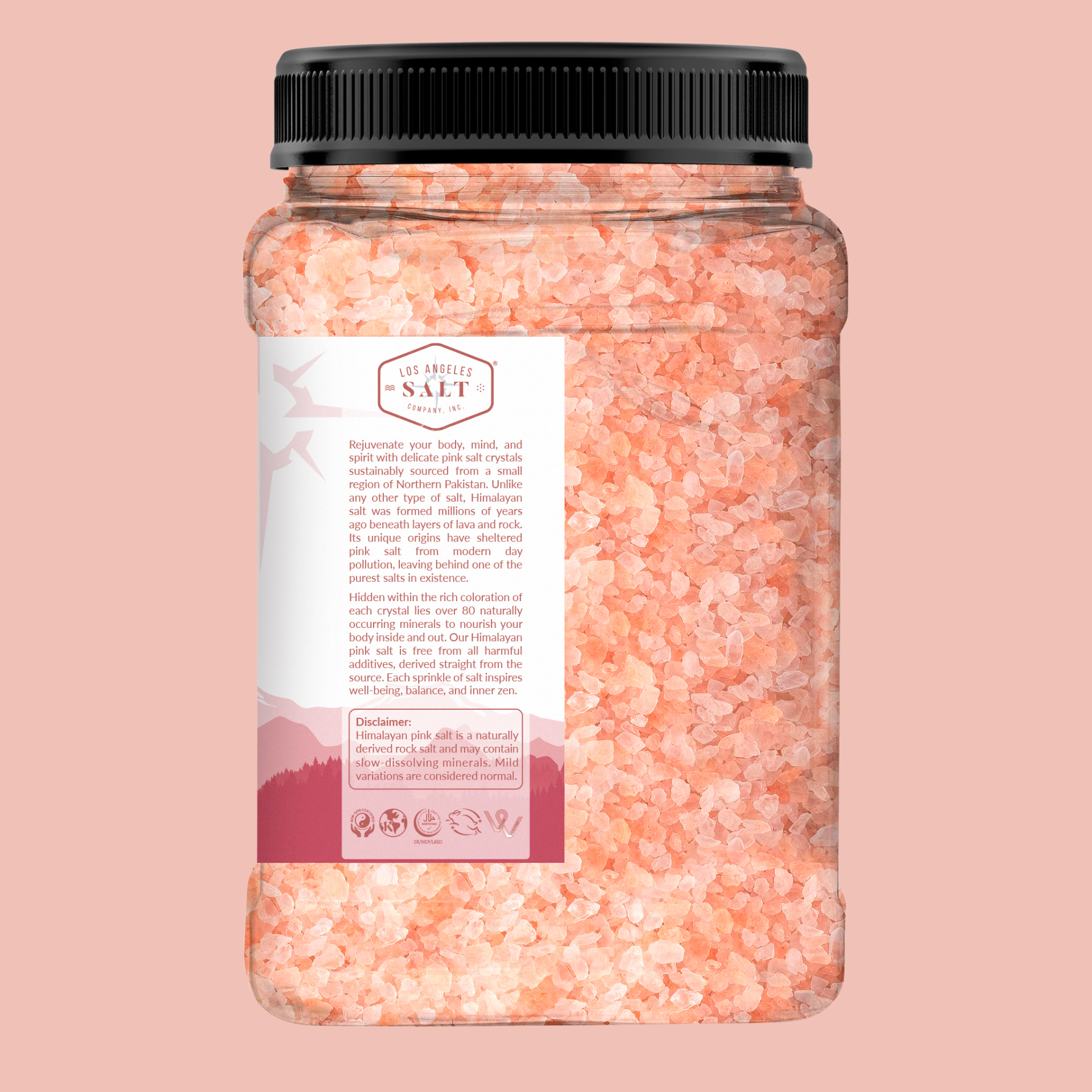 Kashmir Pink® Himalayan Salt Coarse Jar