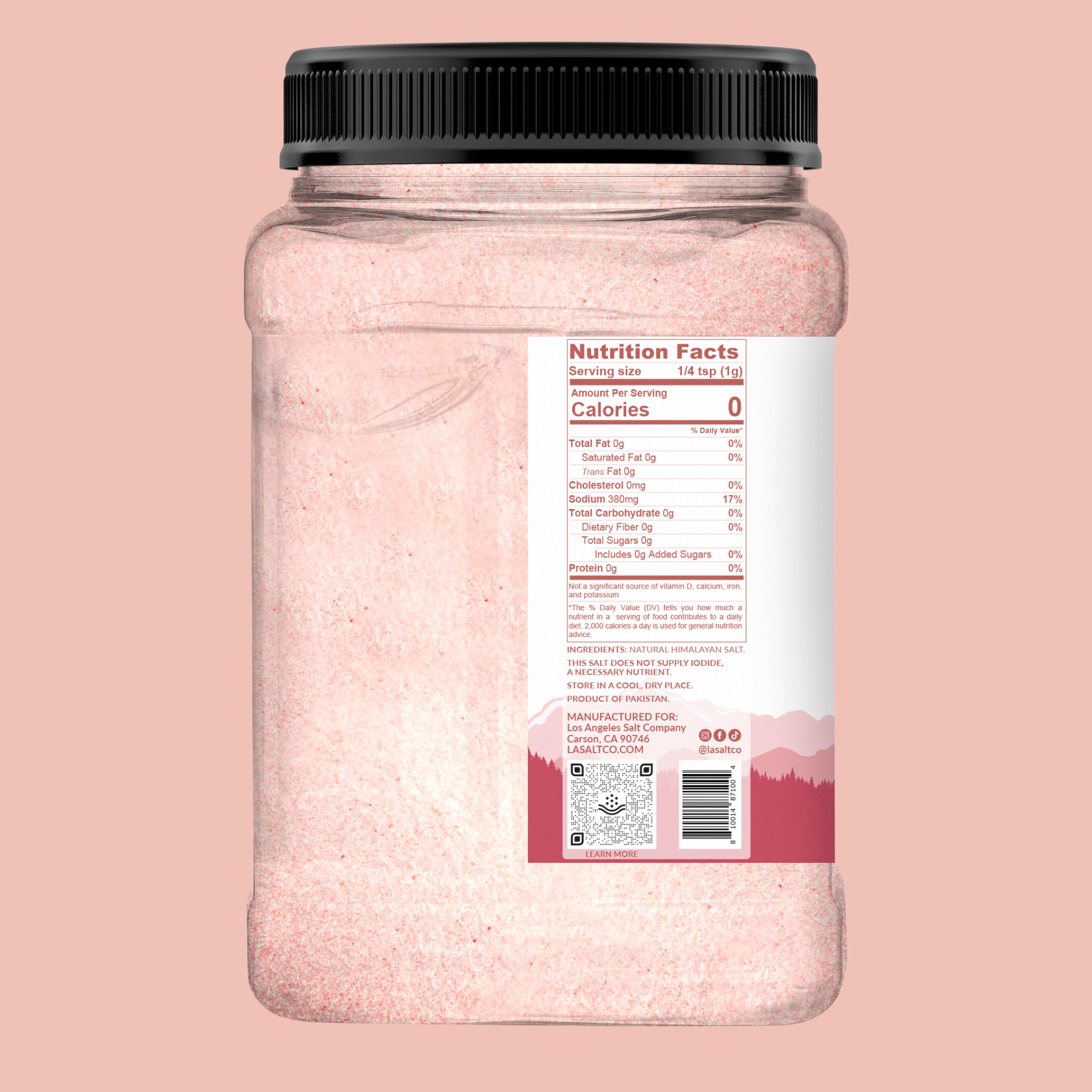 Kashmir Pink® Himalayan Salt Powder Jar